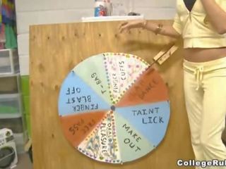 Students Play x rated video Game xxx clip Game Wheel Of Funtime